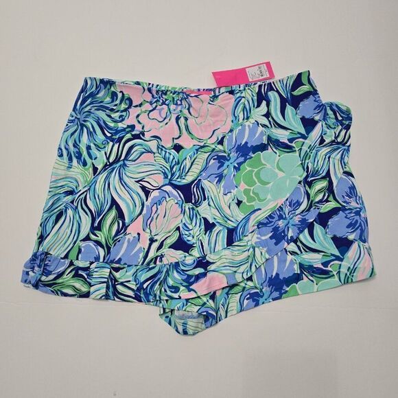 NEW - Lilly Pulitzer - 16 - Faye Skort Party Thyme Floral Pink Blue